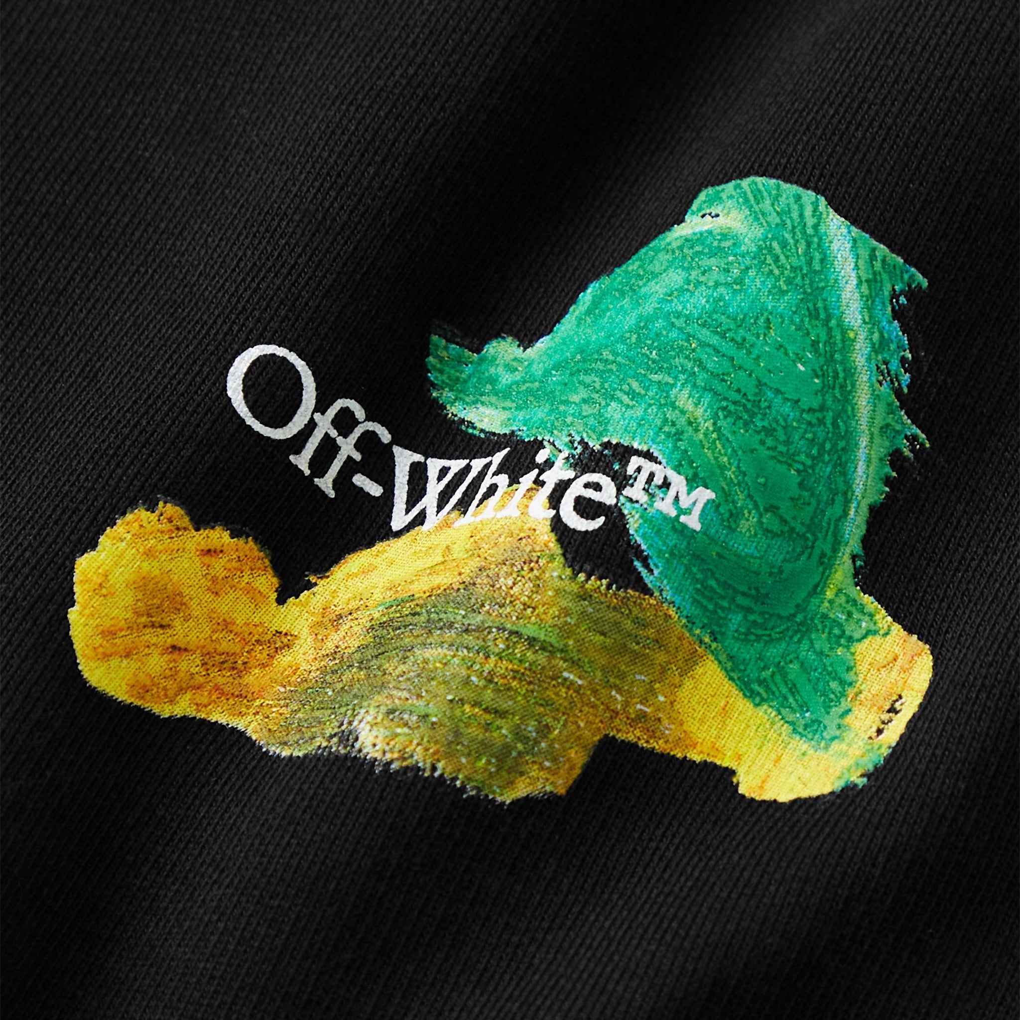 Logo view of Off-White Brush Arrows Black Sweat Shorts OMCI006S23FLE0021084